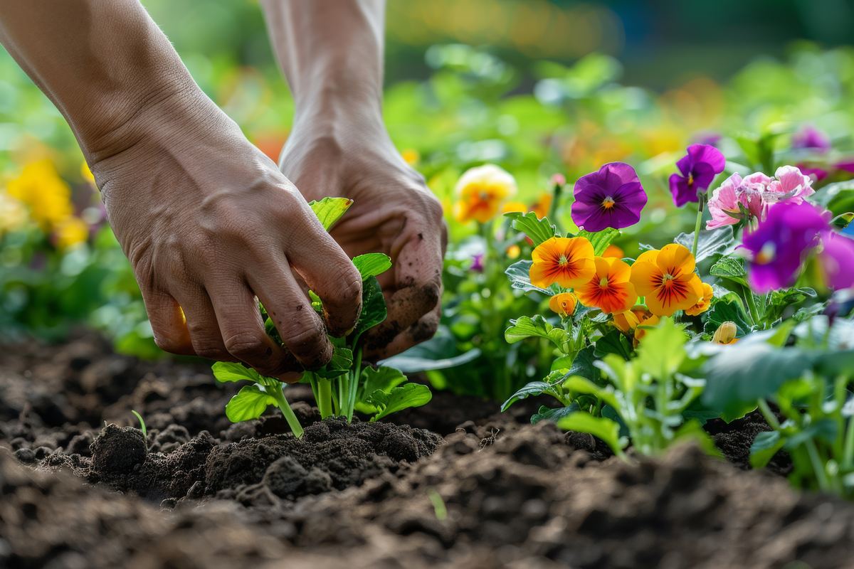 Gartenarbeit: Blumen im Beet einpflanzen – Tal Schnitt Wuppertal